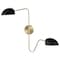 Nuvo Trilby 2-Light Wall Sconce - Matte Black with Burnished Brass 60/7393 - alternate 4